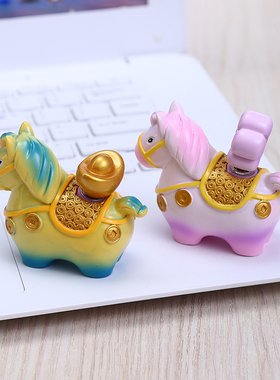 小马转转工位解压治愈情绪小摆件