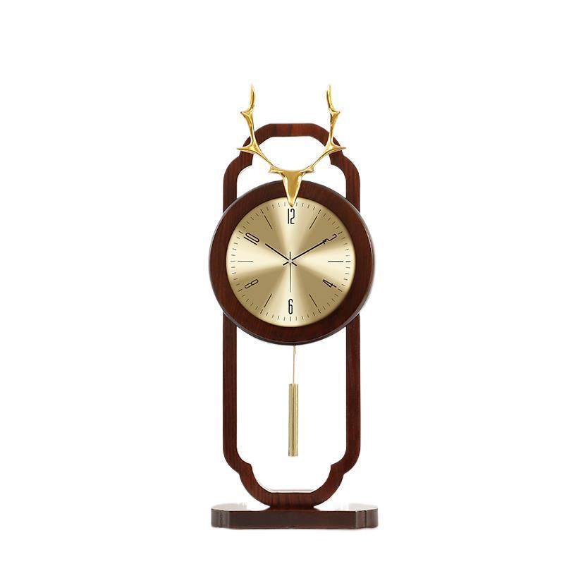 新中式轻奢鹿头座钟台钟客厅家用时尚时钟摆件中国风创意台式坐钟,淘宝优惠券,粉丝福利购,淘宝优惠卷