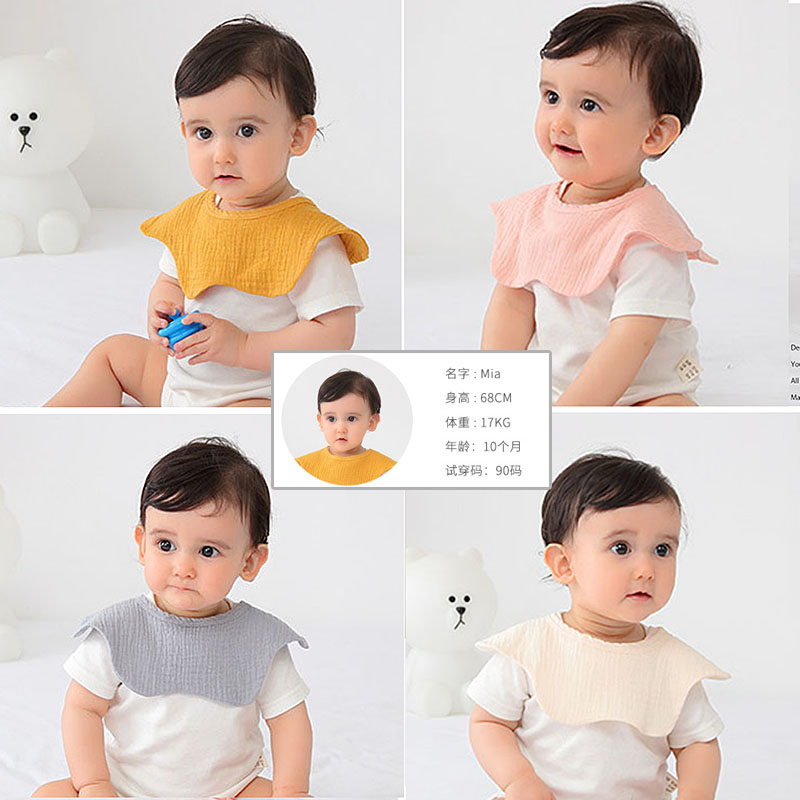 Foreign trade bib custom embroidered cotton gauze