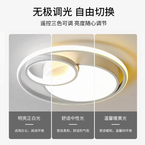 箭牌主卧室灯led吸顶灯简约现代个性儿童书房灯圆形家用护眼灯具 - 图0