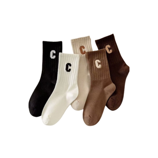 AK中筒袜10双装情侣款透气吸汗日系运动风