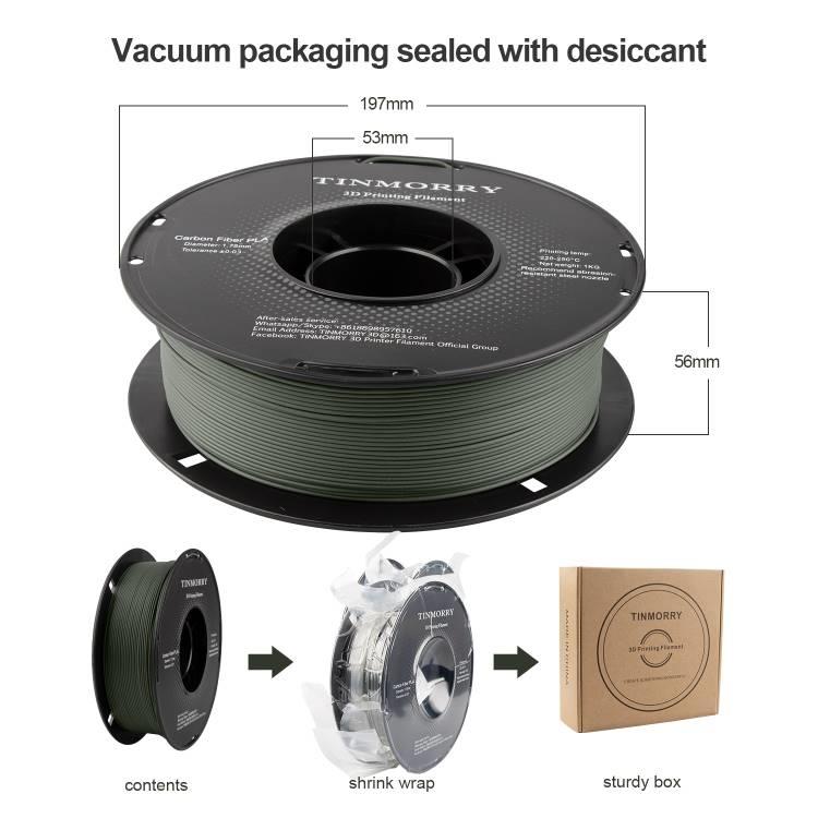 Tinmorry天瑞全新改版PLA碳纤维3D打印机耗材 1.75mm1kg高强度 - 图3
