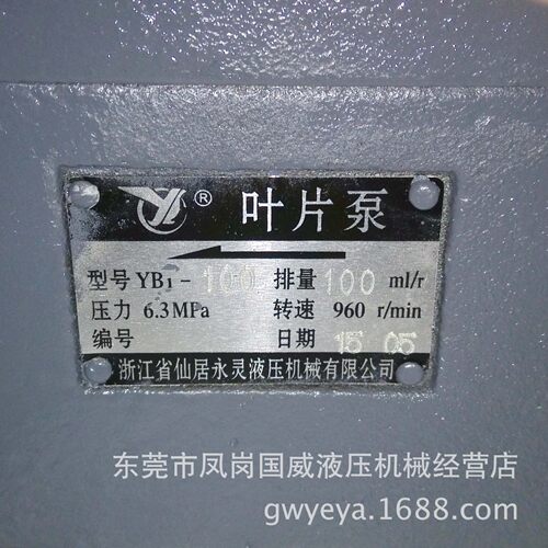 桂北平面磨床永灵油泵YLC大水磨液压泵叶片泵YB1-100 - 图2
