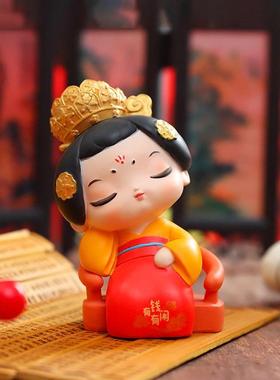 古风汉服娃娃可爱女孩家居桌面摆件唐侍女摆件创意汽车内装饰礼物