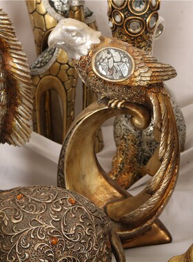 极速欧式复古动物树o脂摆件家居客厅桌面玄关摆放摄影道具创意设