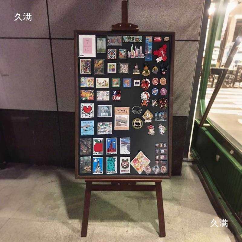 实木支架磁性小黑板用冰箱贴磁吸展示板店铺商用手写广告展示牌,淘宝优惠券,粉丝福利购,淘宝优惠卷