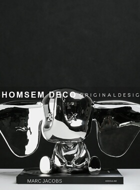 现代家居卡通小飞象摆件样板房y间儿童房客厅书房玄关酒柜软装饰