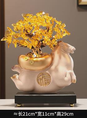 新中式创意马上有钱装饰摆件客厅高档老板办公室T桌面生肖马工艺