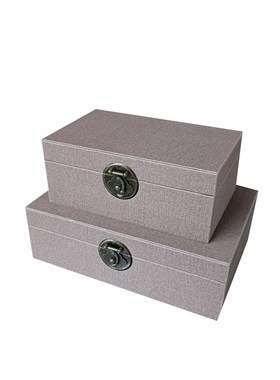 极速新中式样板房j装饰盒衣帽间家居软装工艺品摆饰收纳盒皮革盒