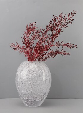 北欧极简创意白色气泡琉璃花w器样板房电视柜茶几家居客厅饰品摆