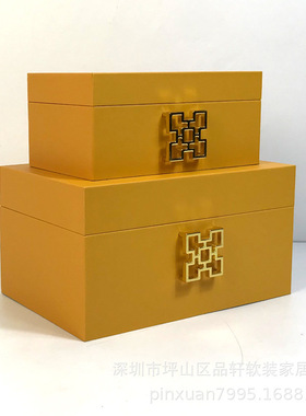 喜字首饰收纳盒样板间装饰家居橱柜储物盒新S中式创意设计摆件