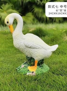户外花园水池仿真白天鹅浮水鸳鸯雕塑玻璃纤维鸭饭店商场装饰摆饰