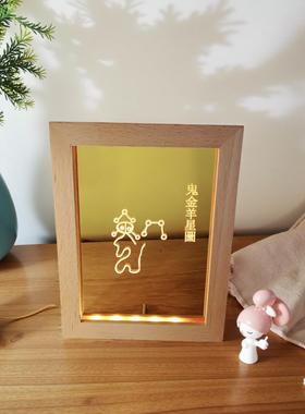 二十八星宿个体星图摆件灯USB LED夜灯桌面摆件展灯斗木獬鬼金羊