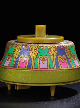 全球购FS藏式电动转轮家用插电电动转筒办公客厅转金桶桌面装饰摆