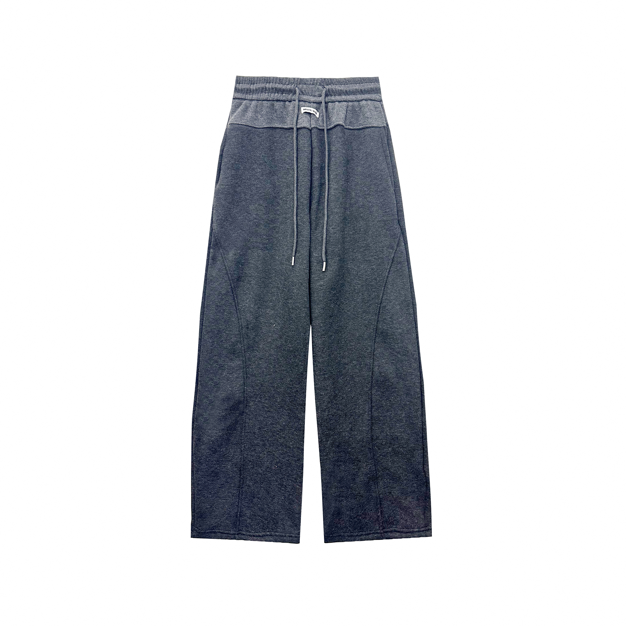 【小田tia专享】 奥利绒 加厚撞色香蕉裤显瘦修饰腿型阔腿裤女 - 图0