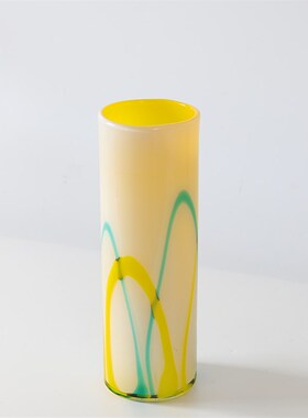 日月堂解放后老香插花瓶晕染x玻璃赏瓶摆件杂项古玩古董收藏老物