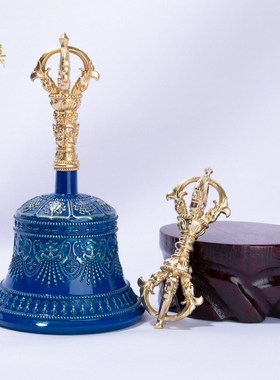 尼泊尔金刚铃f杵五股九股藏式摇铃清脆天官赐福金刚杵铃铛藏式摆