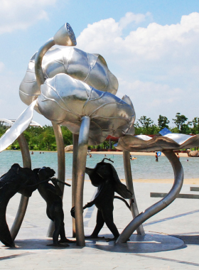 不锈钢荷花雕塑k定制廉政清廉主题铜雕大型城市广场法制公园景观