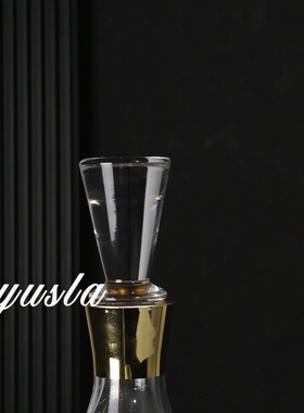 极简轻奢创意玻璃酒具摆件家居吧台玄关柜醒酒Q器样板房间软装饰