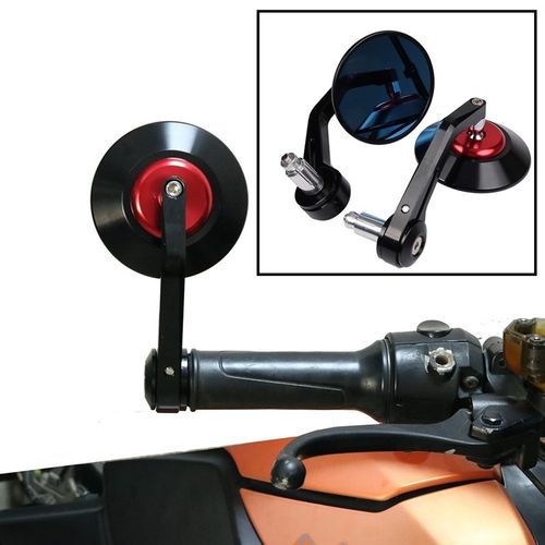 适用雅马哈GT150手把后视镜摩托车改装FAZER复古反光X镜倒车镜配 - 图1
