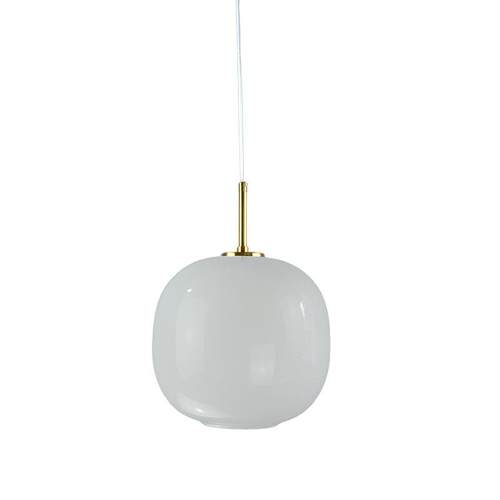 简约现代餐厅奶白玻璃罩吊灯螺口灯泡灯具床头灯灯饰客厅照明 灯 - 图3