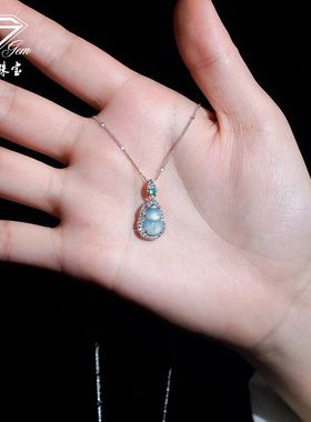 中国珠宝925纯银葫芦项链