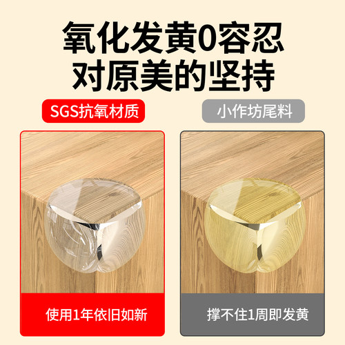 桌角防撞角护角软防磕碰直角包桌子透明硅胶贴柜子柜角玻璃保护套 - 图2
