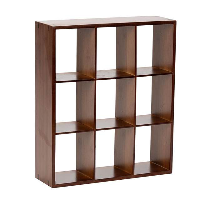 Bamboo tea cup rack tea set Bogu rack handmade nine-grid storage rack teapot rack Duobao grid six-grid tea rack