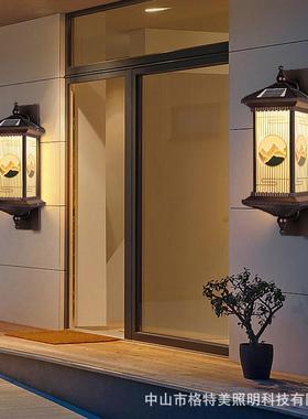 太阳能壁灯日照金山别墅庭院户外防水装饰灯公园景区照明灯景观灯