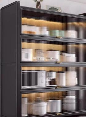 厨房置物架落地餐边柜储物柜子多层家用客厅微波炉收纳橱柜