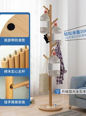 衣帽架落地卧室家用挂衣服架室内晾衣架办公室实木挂衣架衣服挂架