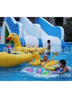 水上乐园玩具水上漂浮物充气跷跷水上乐园加厚彩色充气水上滚筒