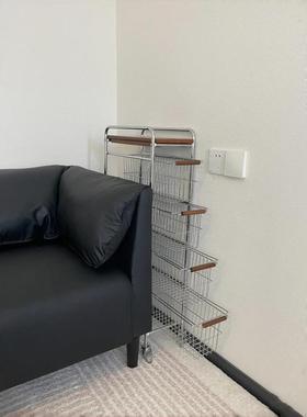 小户型抽屉厨房收纳置物架多层收纳架不占空间可移动小推车置物架