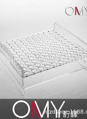 有机安瓿瓶架针剂瓶架1/2/5/10/20ml100孔可叠放亚克力单个价