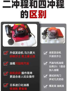 小坦微耕机农用小型开沟耕地耕田家用松土打田犁地旋耕机翻土