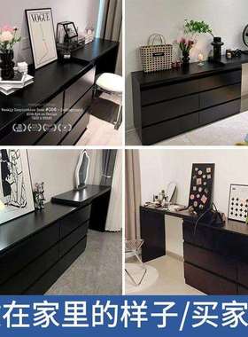 轻奢奶油风梳妆台现代简约收纳柜高级化妆台一体书桌化妆桌卧室