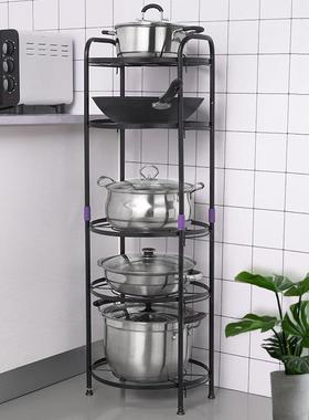 锅架厨房家用二层置物架菜架炒锅多功能锅具收纳储物多层放锅架子