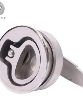 65*60圆地板锁316不锈钢房车工具箱锁船舶游艇甲板地板扣舱门锁