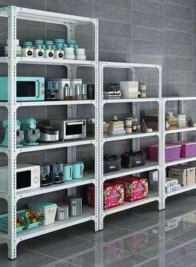 角钢货架置物架落地多层展示架家用仓库阳台超市铁架收纳架子简易