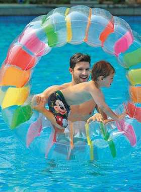 现货充气滚筒水上玩具水上爬行滚筒充气草坪滚筒互动玩具