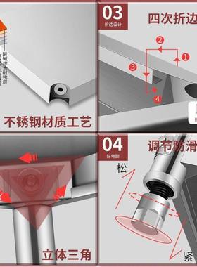 不锈钢厨房置物架落地多层收纳架微波炉烤箱架子加厚货架家用橱柜
