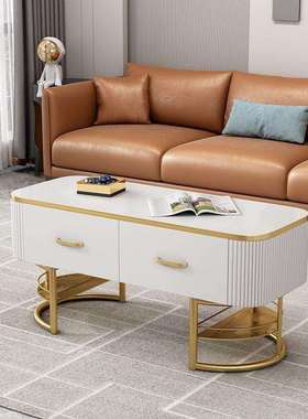 电视柜茶几轻奢经济型边几小户型现代简约网红客厅圆形整装厂