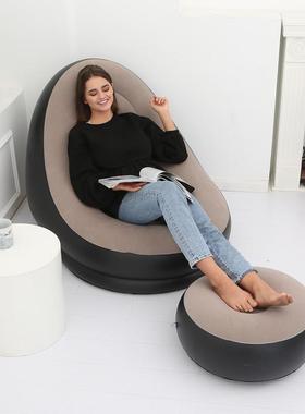 脚蹬折叠舒适沙发外沙充气组合带新款沙发户外躺椅沙发椅沙发植可