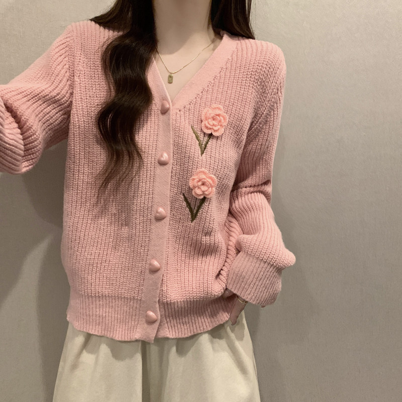 实拍2025年大码女装秋冬新款针织小外套胖妹妹减龄毛衣学院风毛衣,淘宝优惠券,粉丝福利购,淘宝优惠卷