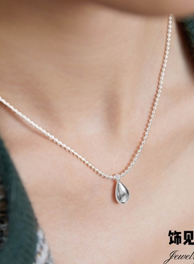 法式复古水滴项链小众高级感轻奢锁骨链气质时尚简约天然珍珠耳环