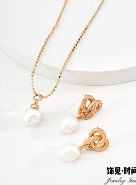 天然淡水珍珠项链单颗吊坠高品质轻奢风锁骨链大气时尚S925银颈链