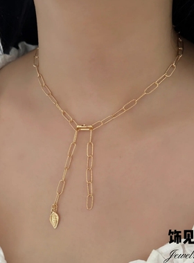 法式小众高级感龟背竹珍珠耳环轻奢气质一款多戴项链复古时尚配饰