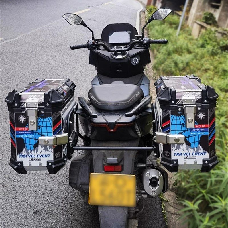 适用台荣DSR尾箱架荣150铝合金边箱三箱后备箱挂箱TR150ZT-7改装,淘宝优惠券,粉丝福利购,淘宝优惠卷