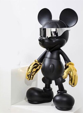 时尚潮流赛博朋克米奇老鼠潮玩摆件客厅玄关电视柜酒吧.落地装饰