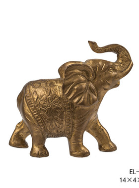 茱莉安法式艺术铜大象造型装饰品客厅桌面W装饰精致摆件